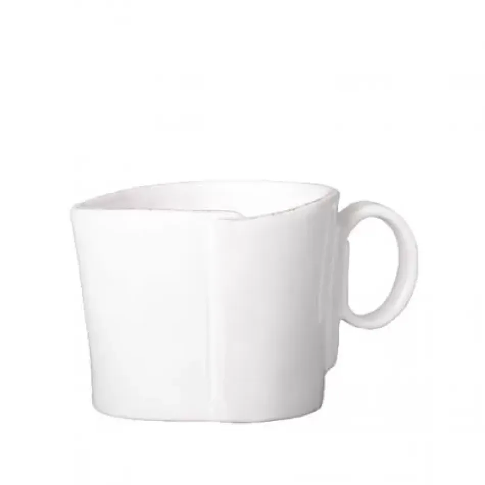 Lastra White Creamer 3"H, 7 oz