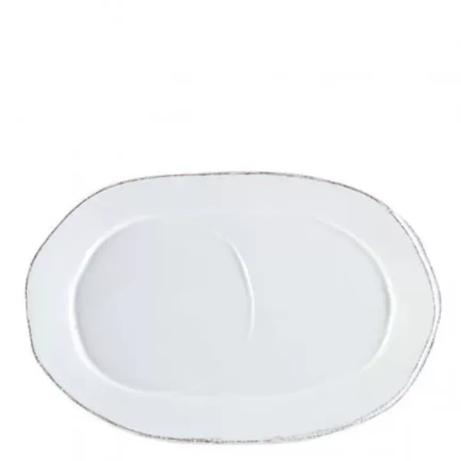 Lastra White Oval Tray 10.25"L, 6.75"W