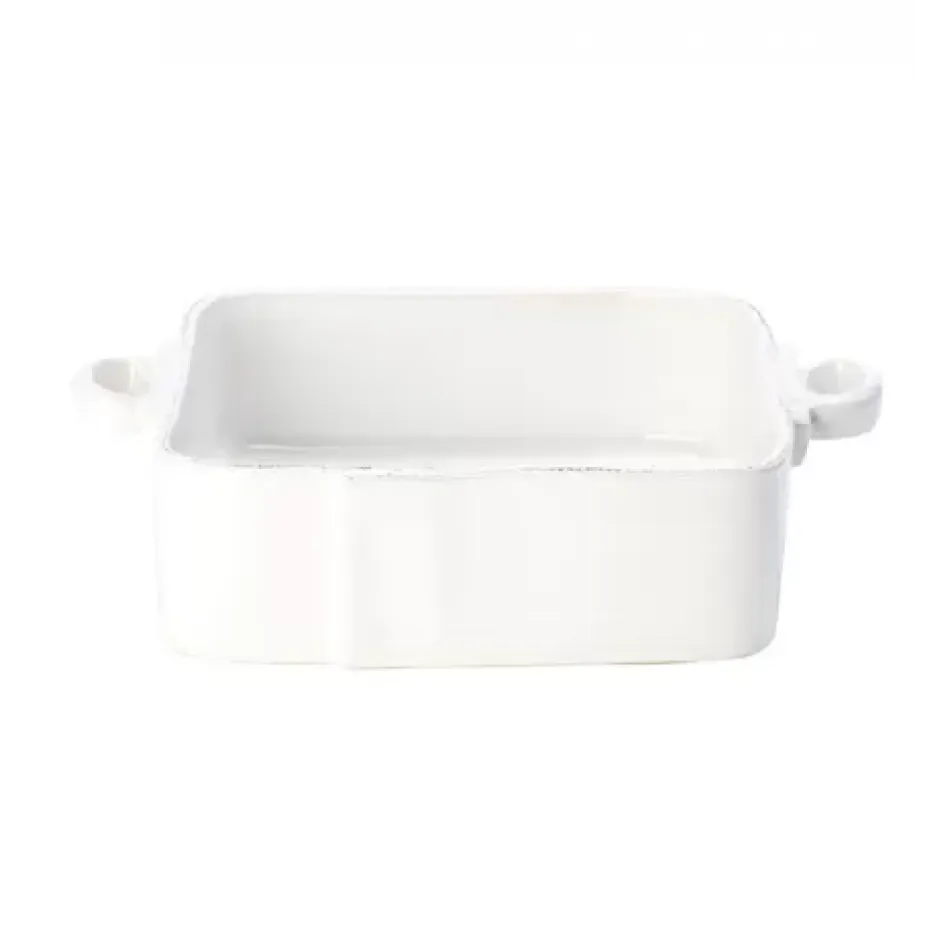 Lastra White Square Baker 11.5"L, 8.5"W, 3"H