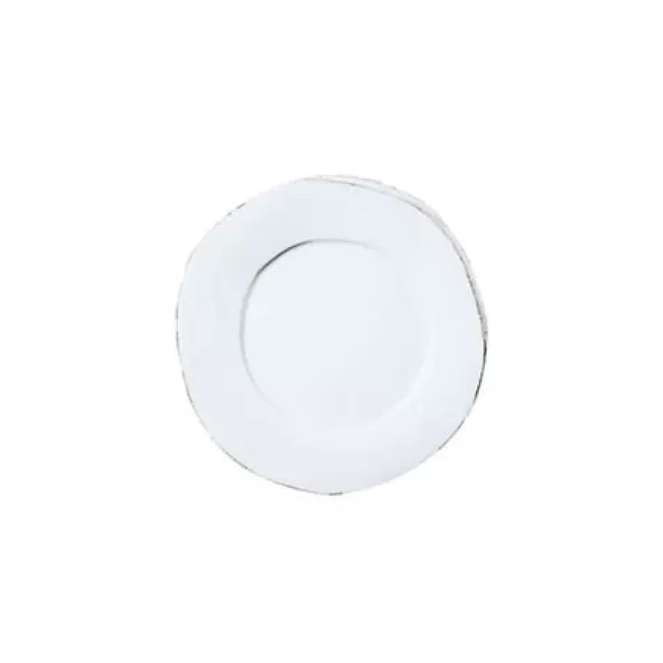Lastra White Canape Plate 6.25"D