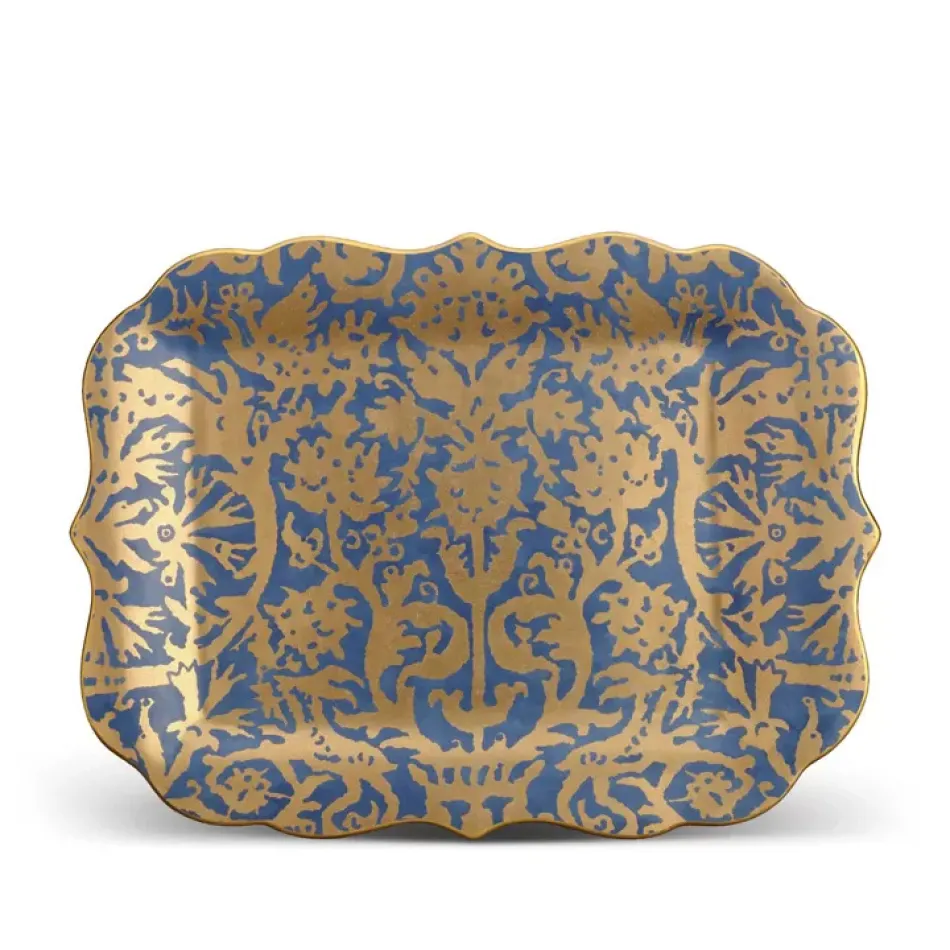 Fortuny Rectangular Pergolesi Blue Platter 16 x 12"