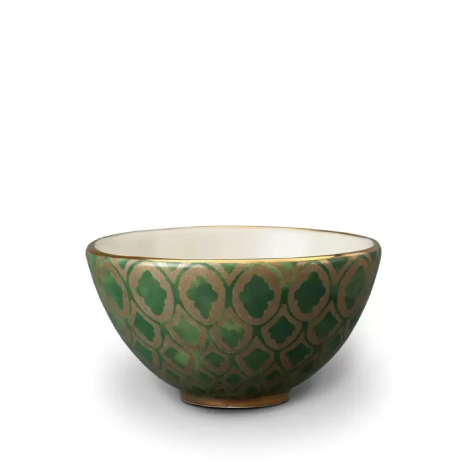 Fortuny 4 Cereal Bowls Peruviano Green 5.5"