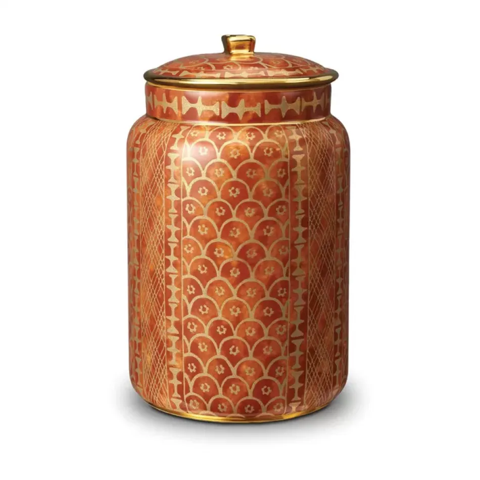 Fortuny Ashanti Orange Large Canister 6 x 10.5"