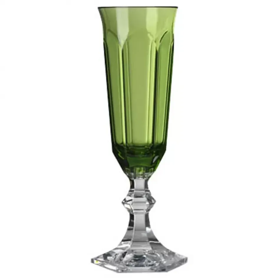 Dolce Vita Flute Green H 8" x Diam 2.5", 4 oz