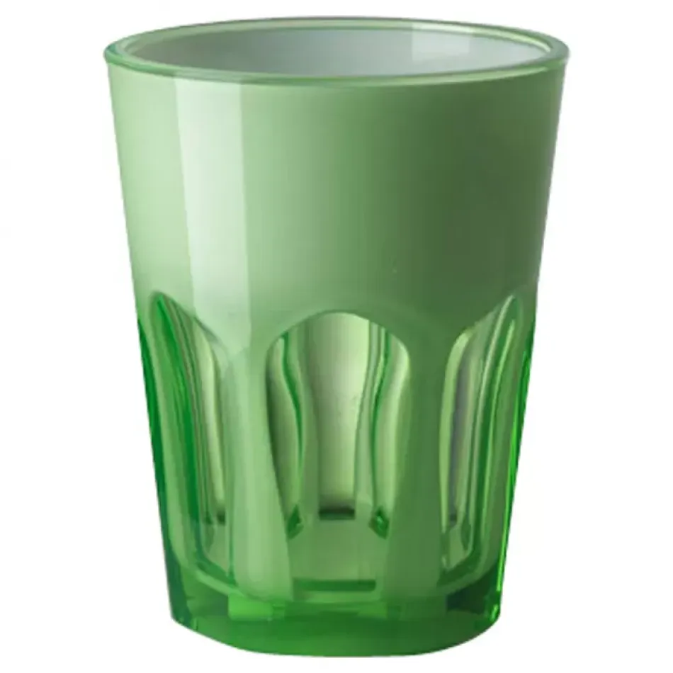 Double Face Tumbler Green H 4" x Diam 3.5", 13 oz