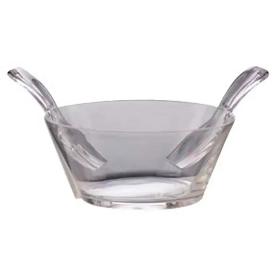 Salad Bowl W/ Servers Clear H 4.3" x Diam 9.75", 60 oz