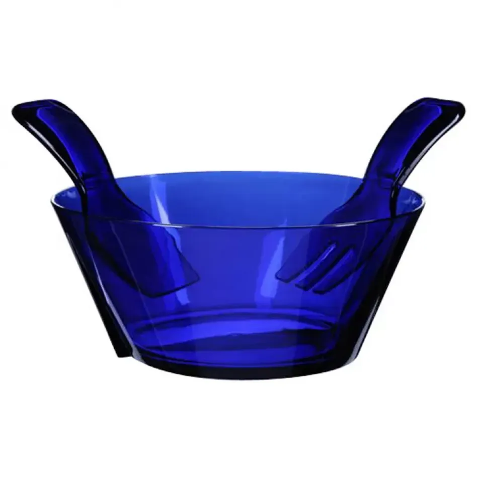 Salad Bowl W/ Servers Royal Blue H 4.3" x Diam 9.75", 60 oz