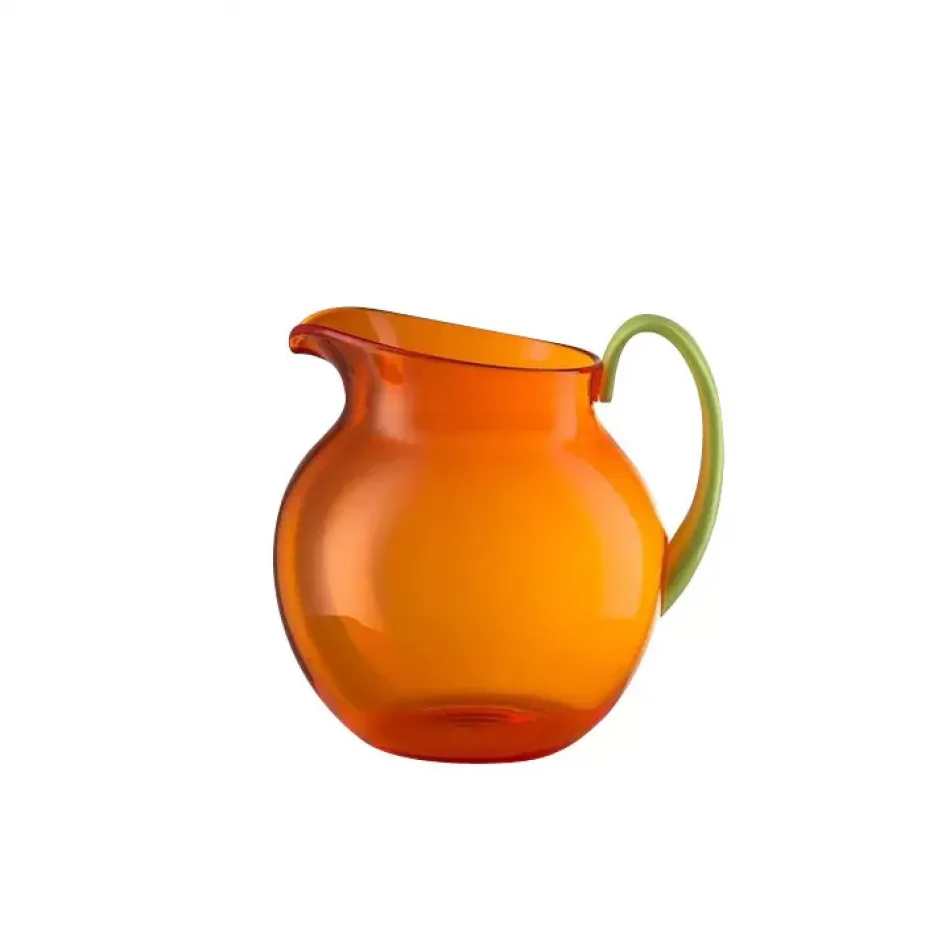 Palla Transparente Pitcher Orange/Green H 8.25 x Diam 7.5", 101 oz