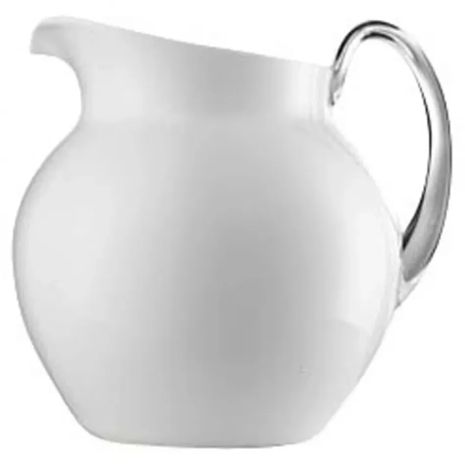 Palla Glazed Pitcher White H 8.25 x Diam 7.5", 101 oz