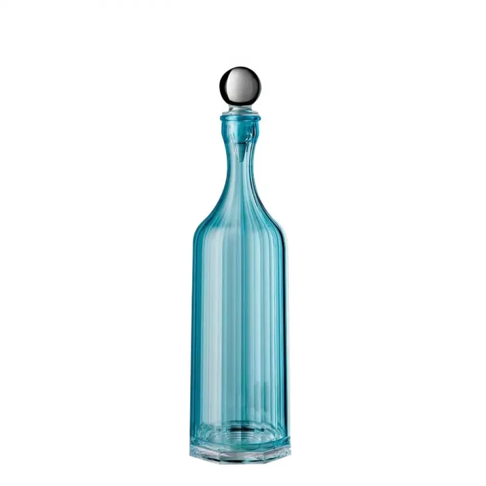 Bona Decanter Sealed Stopper Turquoise H 14" x Diam 3.5", 32 oz