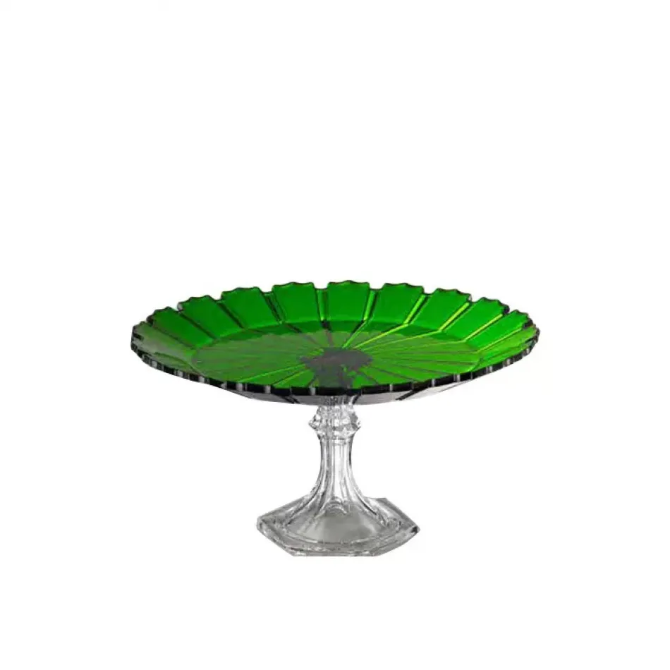 Ninfea Cake Plate Green H 6.25" x Diam 11.75"