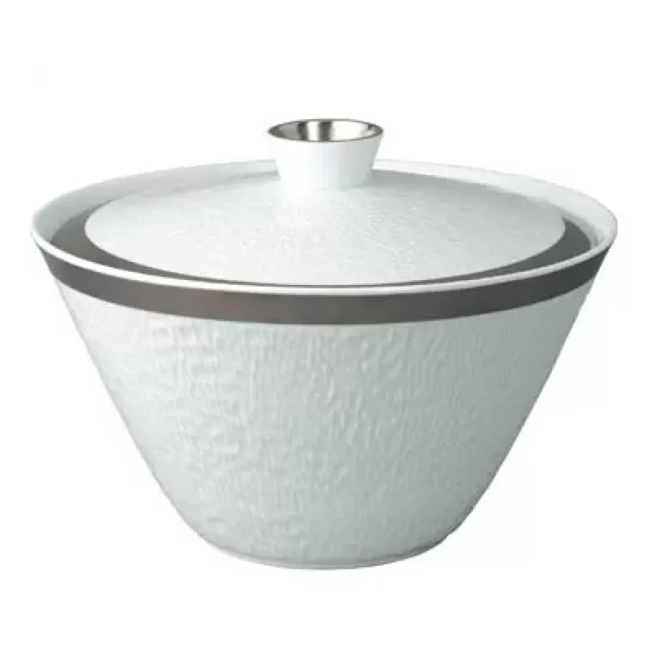 Mineral Filet Platinum Soup Tureen Diam 11.0 in