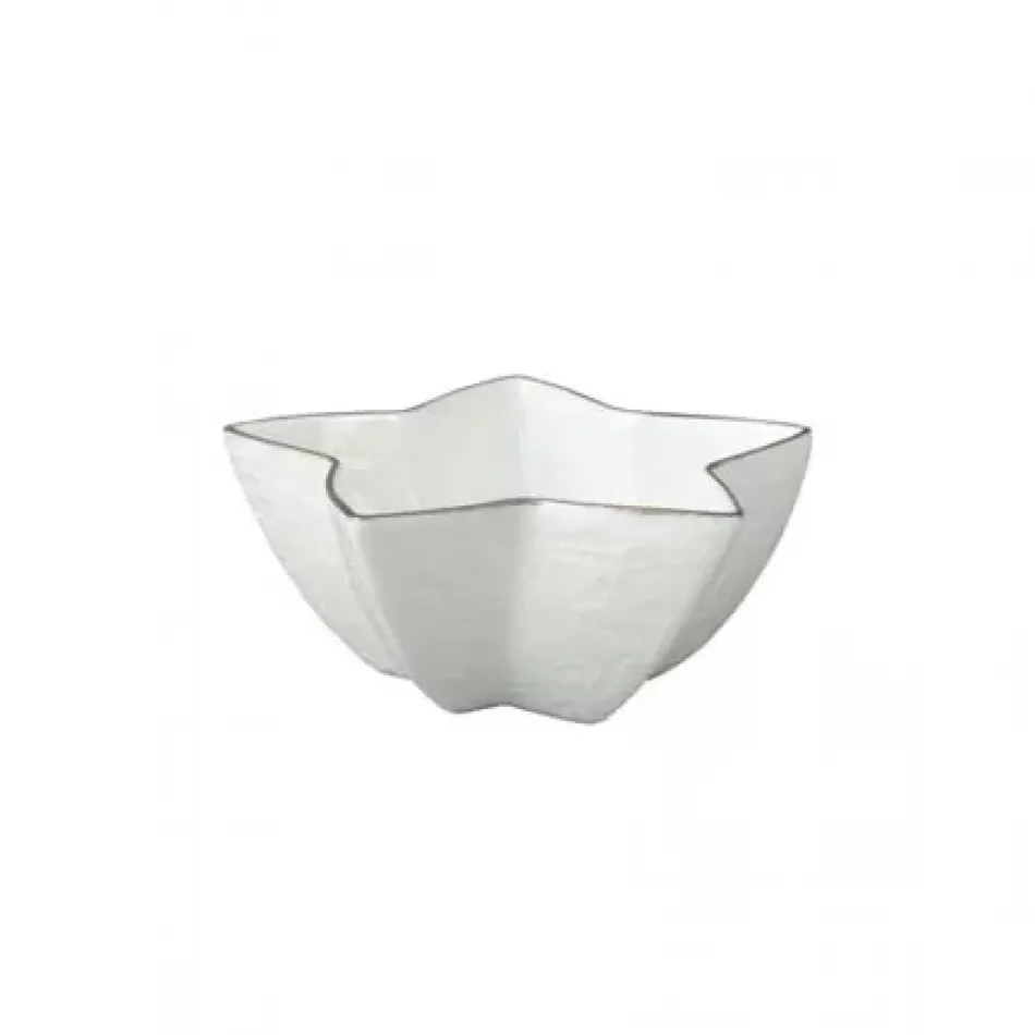 Mineral Filet Platinum Star Sugar Bowl Diam 4.80314 in