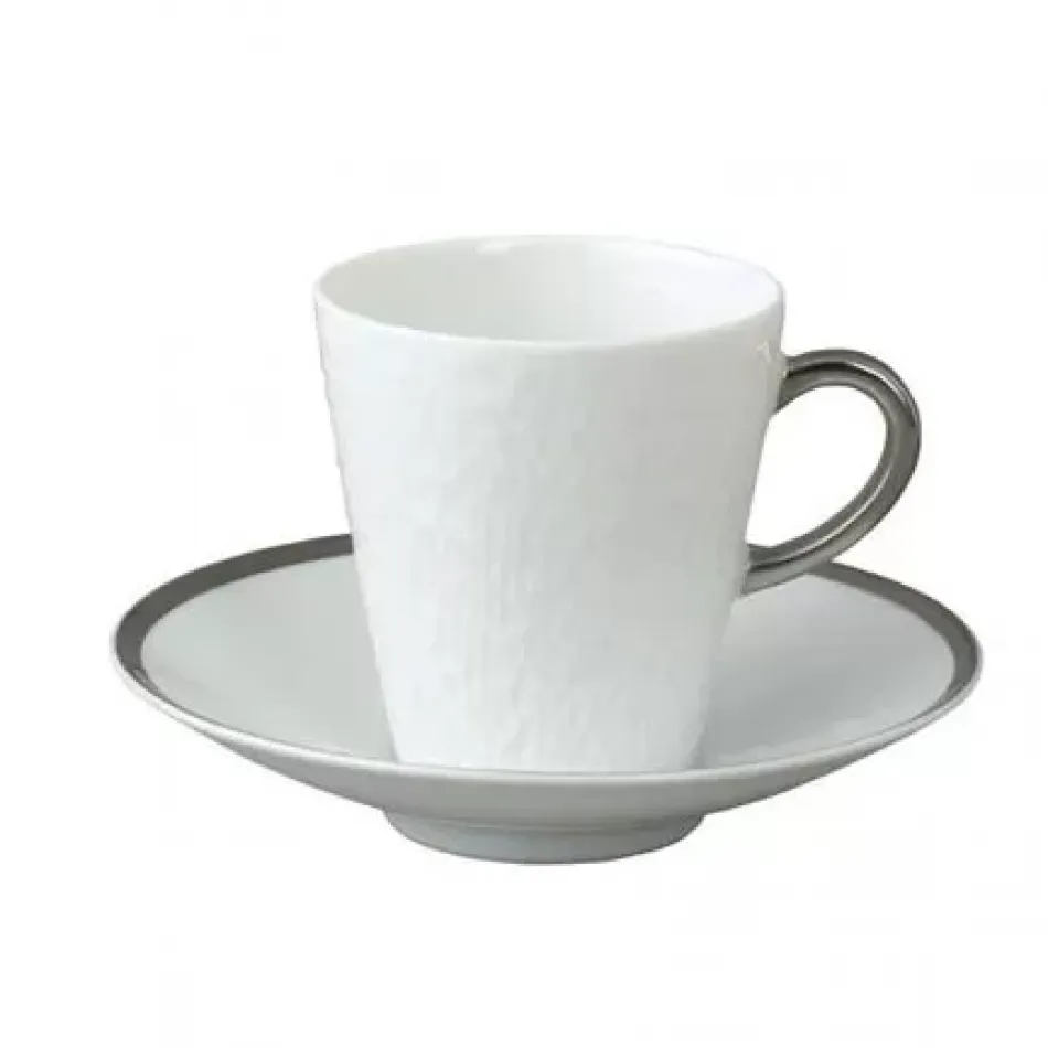 Mineral Filet Platinum Coffee Saucer Diam 4.9 in