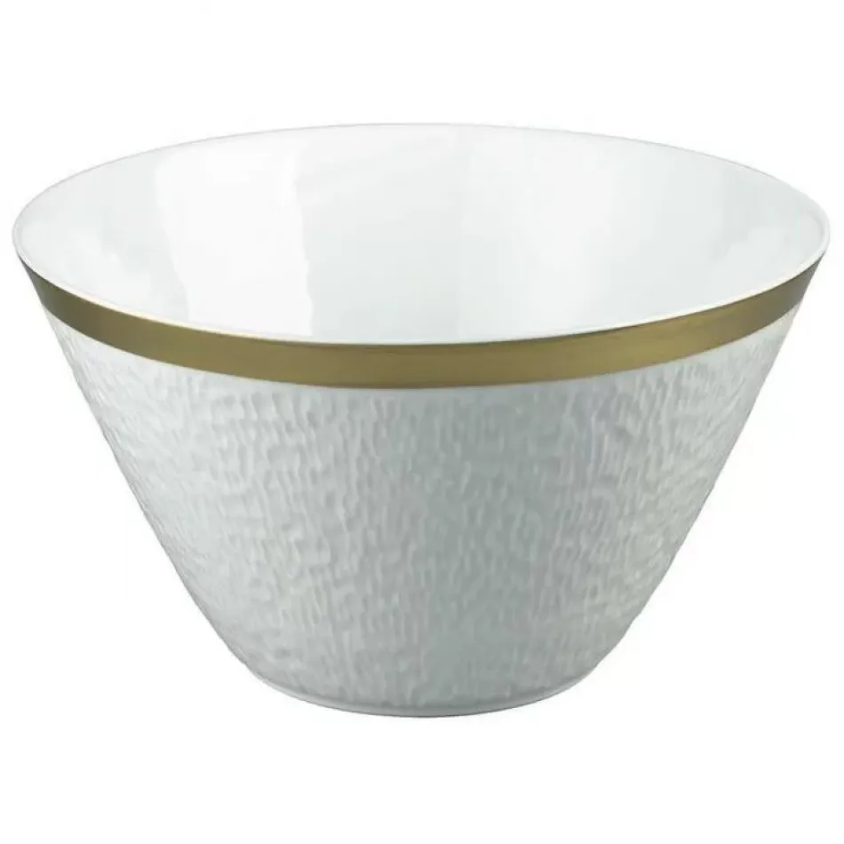 Mineral Filet Or/Gold Salad Bowl Coned Shaped Diam 11.0 in