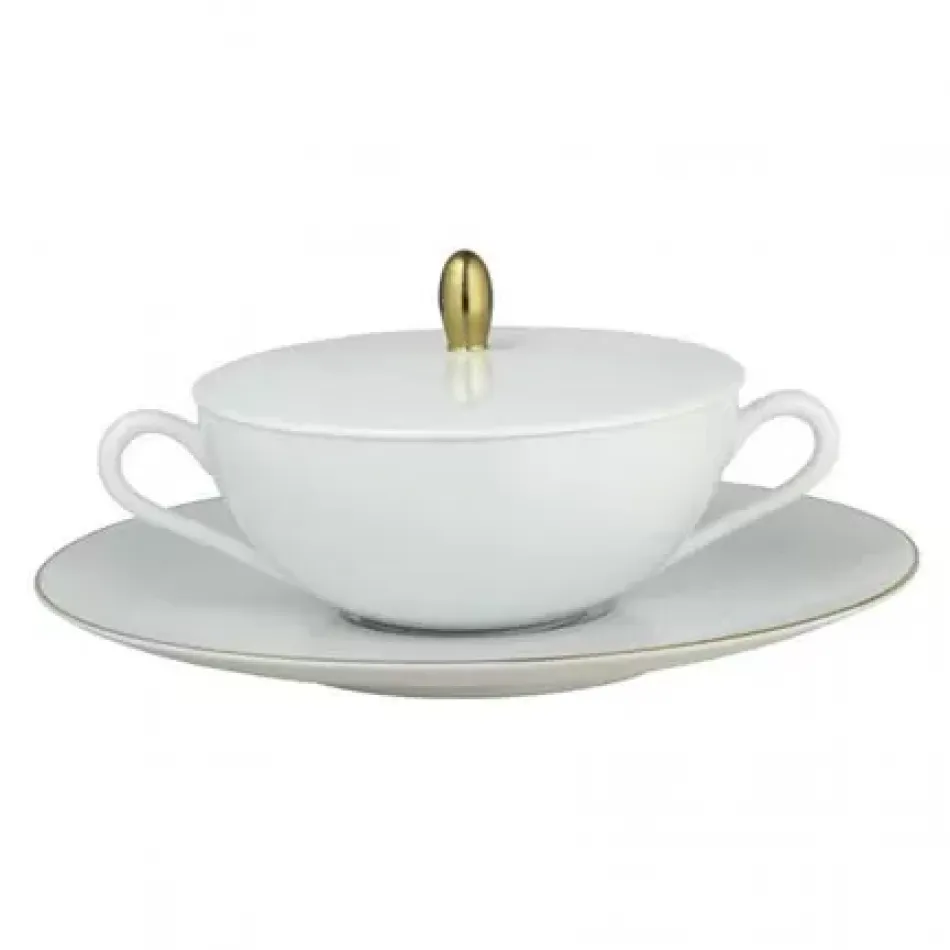 Monceau Or/Gold Cover For/Gold Cream Soup Cup Diam 4.7 in