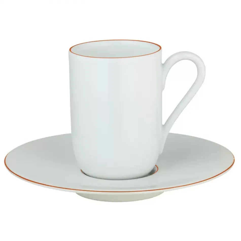 Monceau Orange Abricot Espresso Cup Diam 3.1 in