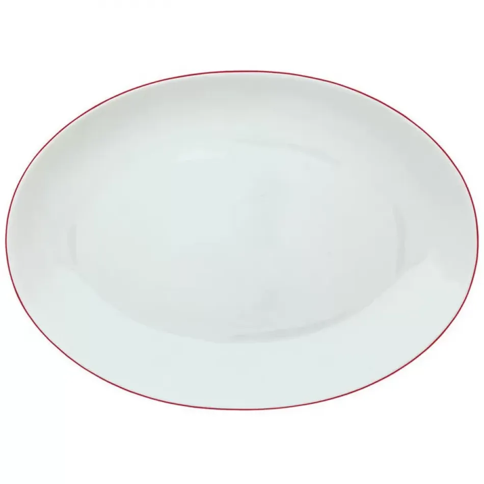 Monceau Red (Red) Oval Dish/Platter Medium 36 in X 26 in