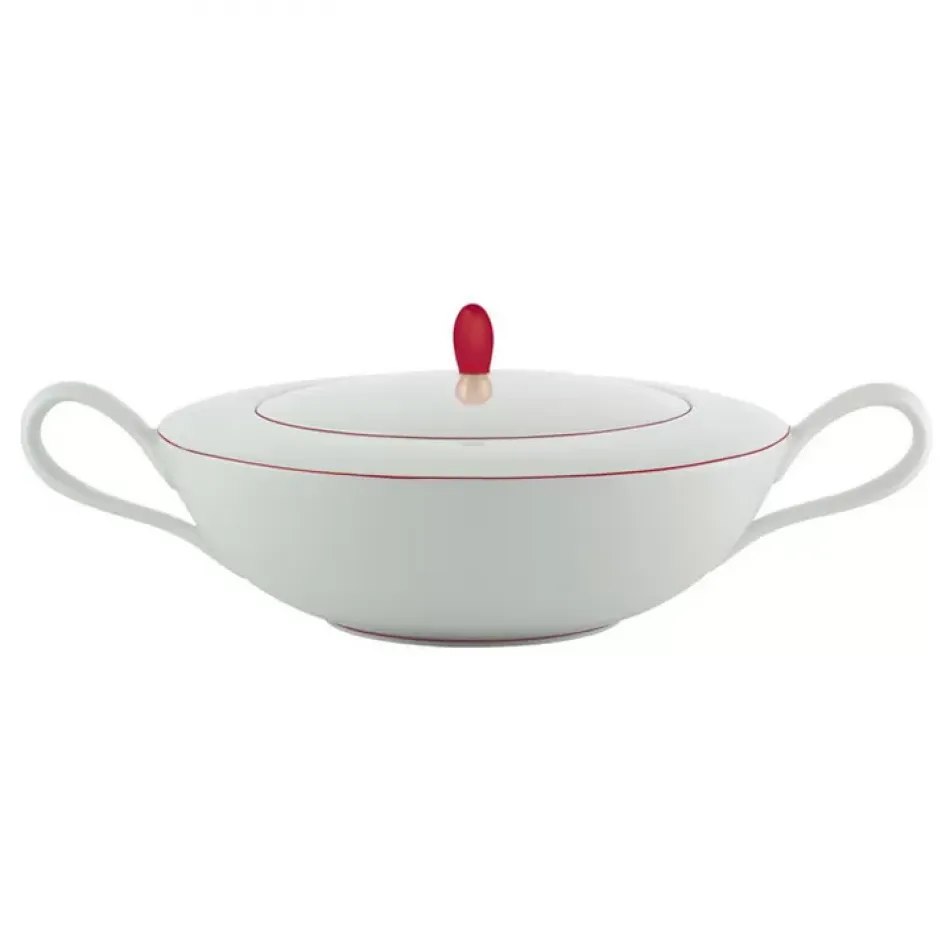 Monceau Red (Red) Soup Tureen Diam 10.2 in