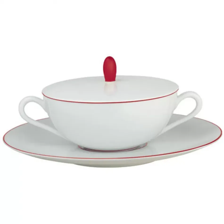 Monceau Red (Red) Cover For Cream Soup Cup Diam 4.7 in