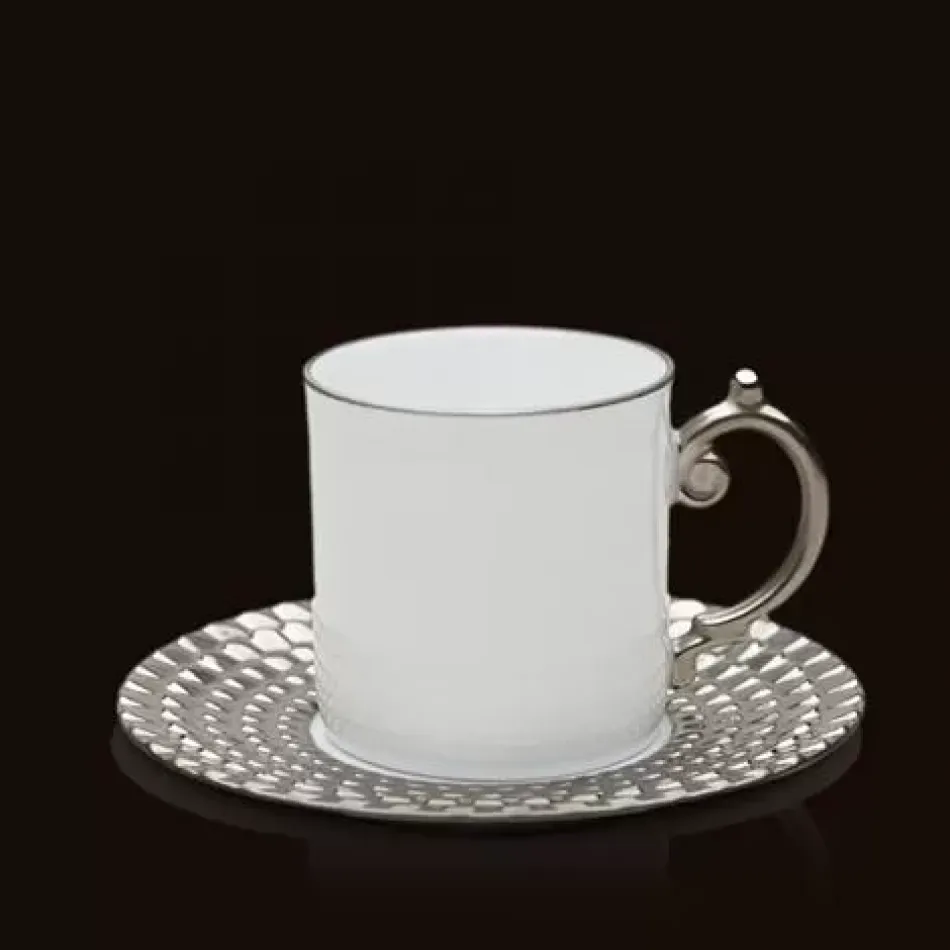 Aegean Platinum Espresso Cup + Saucer 4oz - 11cl