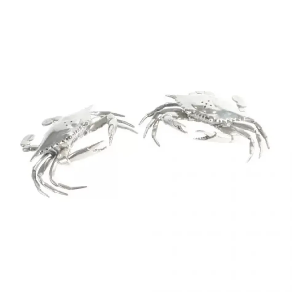 Sea And Shore Pewter Blue Crabs Salt And Pepper Set