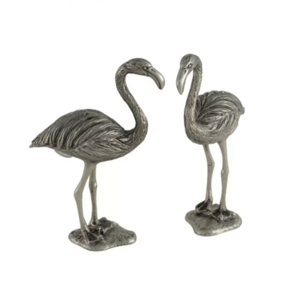 Sea And Shore Pewter Flamingos Salt And Pepper Set