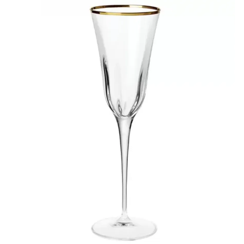 Optical Gold Champagne Glass 9.75"H, 7 oz