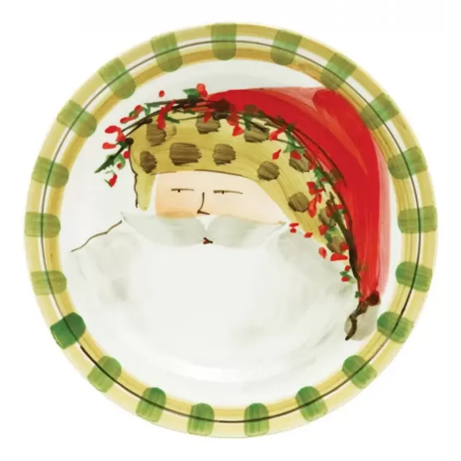 Old St. Nick Dinner Plate - Animal Hat 10.75"D