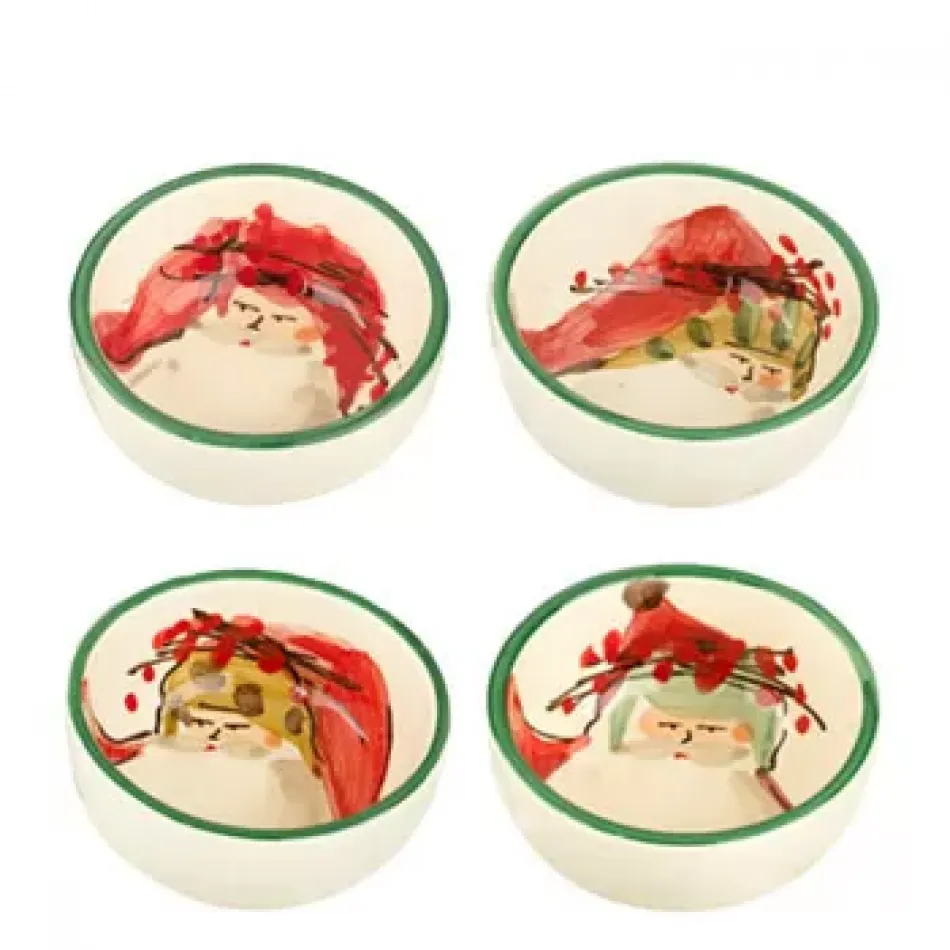 Old St. Nick Assorted Condiment Bowls - Set of 4 4"D