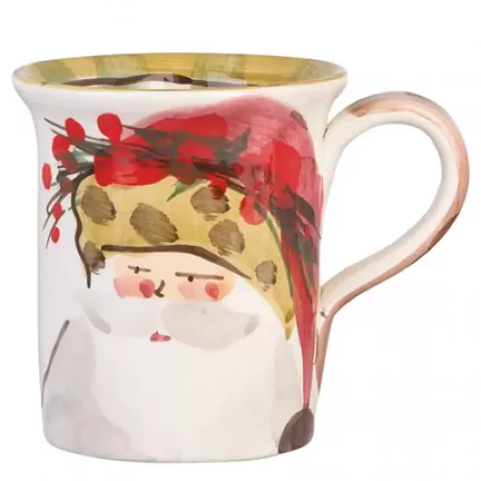 Old St. Nick Mug - Animal Hat 4.5"H, 14 oz