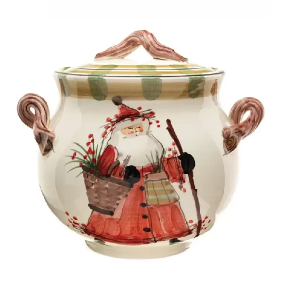 Old St. Nick Biscotti Jar 11"D, 10"H