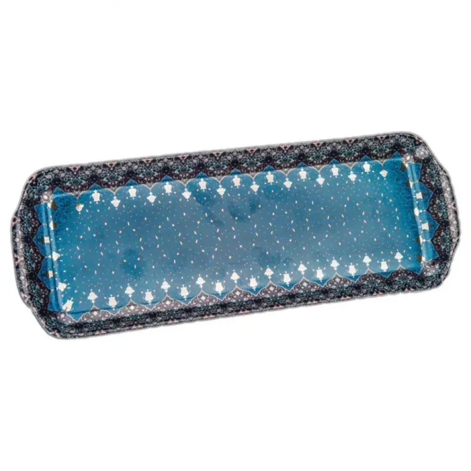 Dhara Peacock Rectangular Cake Platter (Special Order)