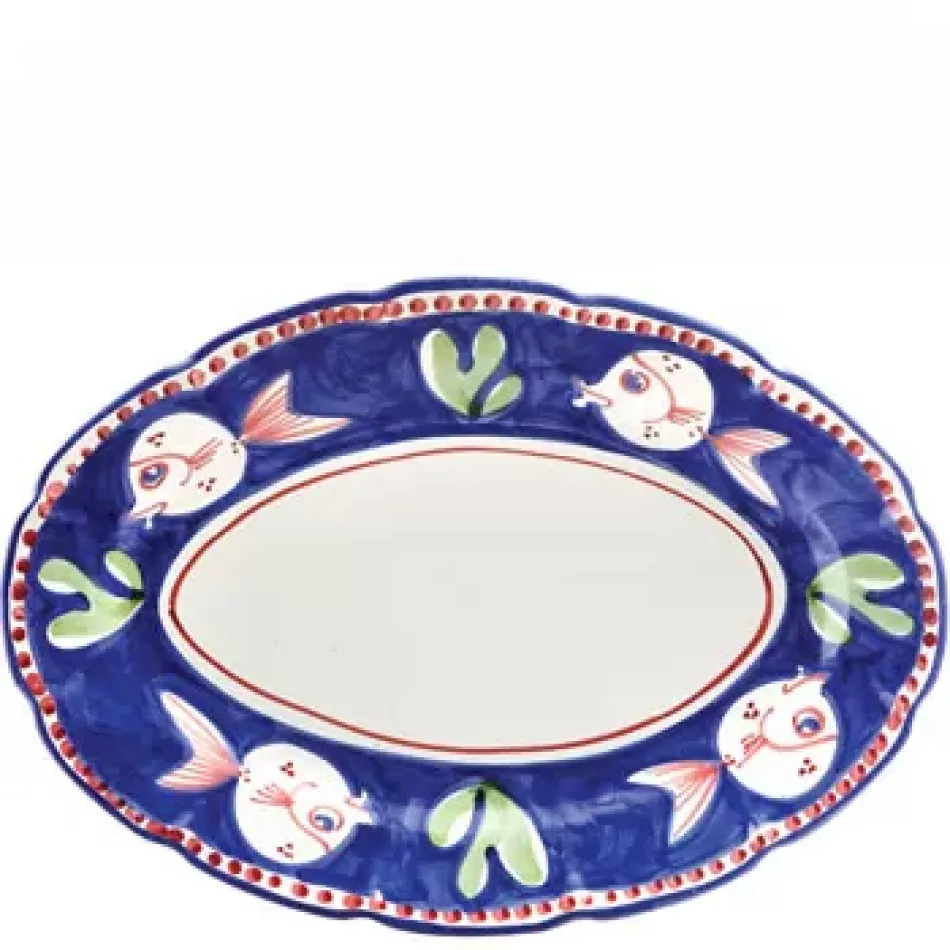 Campagna Pesce Oval Platter 16"L, 11.5"W