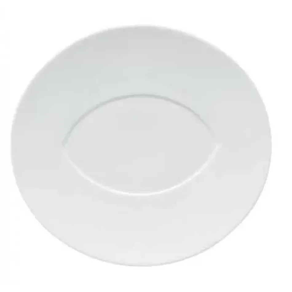 Hommage Oval Presentation Plate Almond Center 12.6 x 11.811"