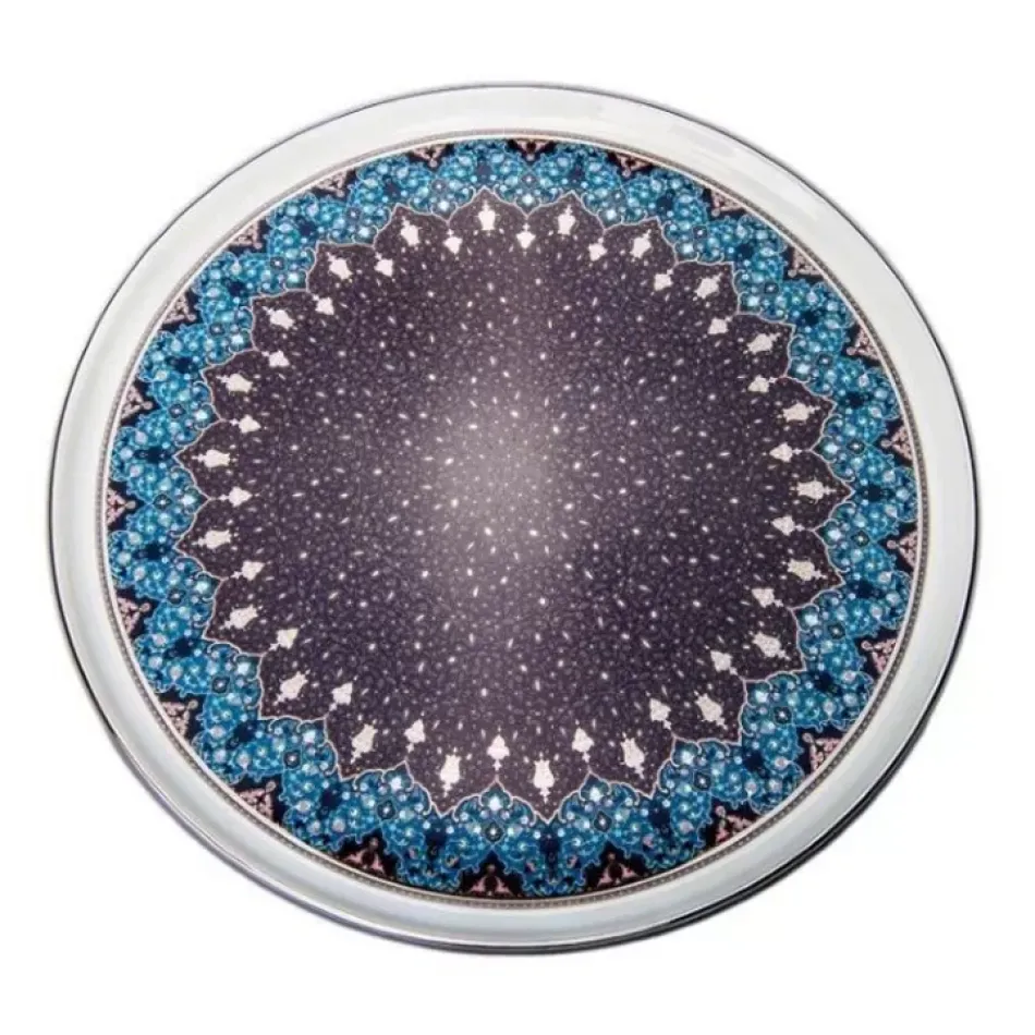 Dhara Peacock Round Cake Platter (Special Order)