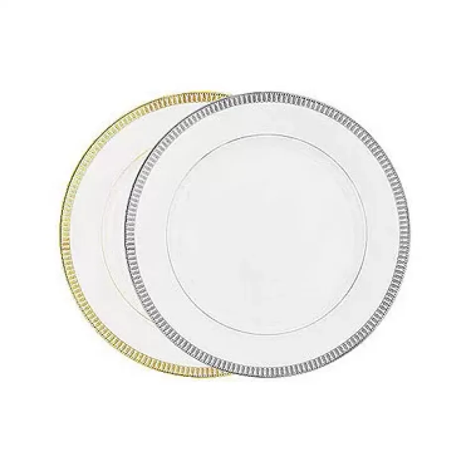 Plumes White/Gold Deep Platter 31.5 Cm 55 Cl