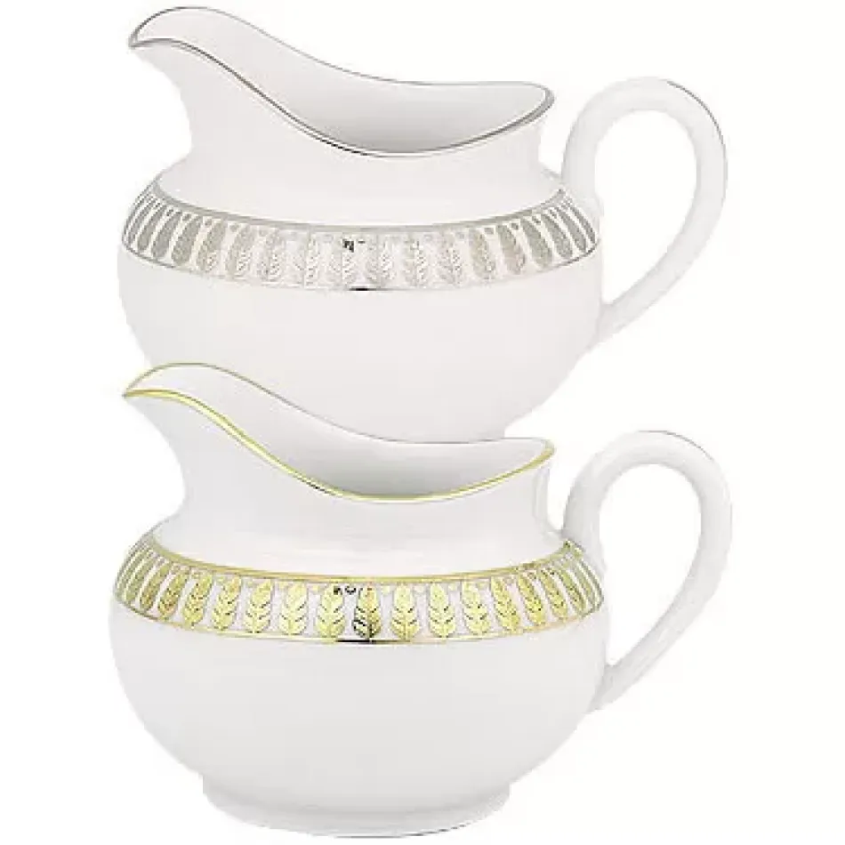 Plumes White/Gold Creamer 11.8 Cm 21 Cl