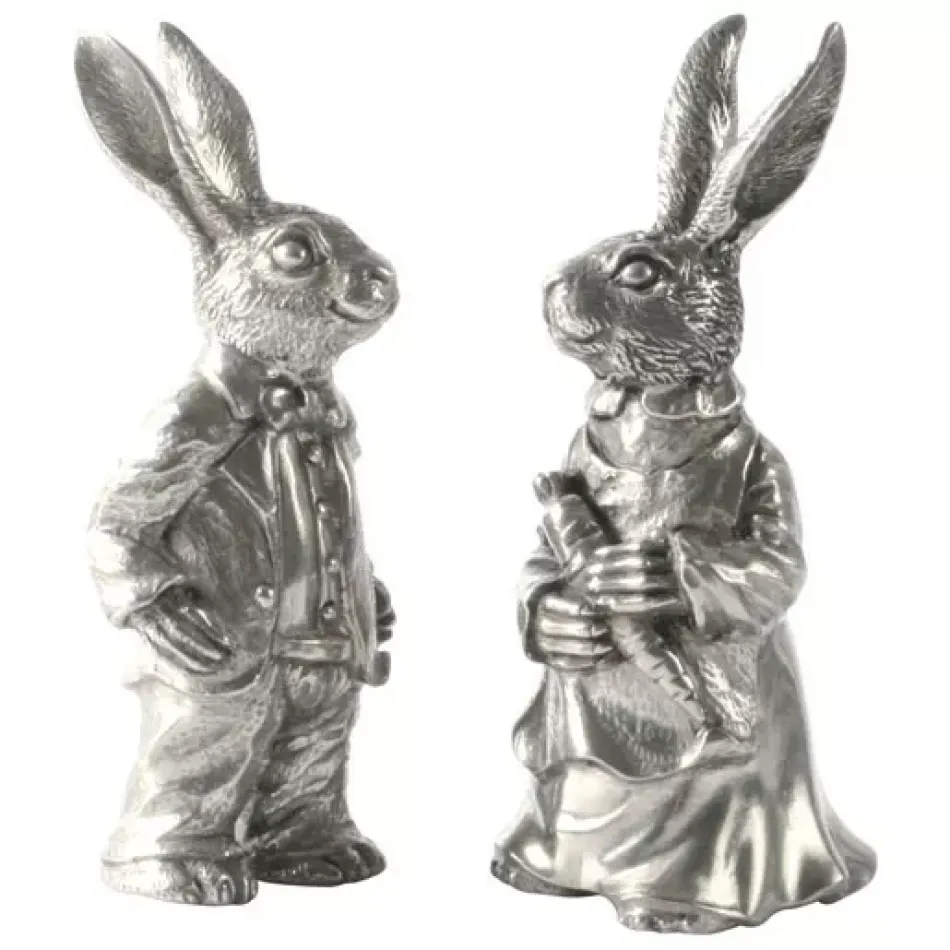 Garden Friends Dressed Rabbits Salt And Pepper Set