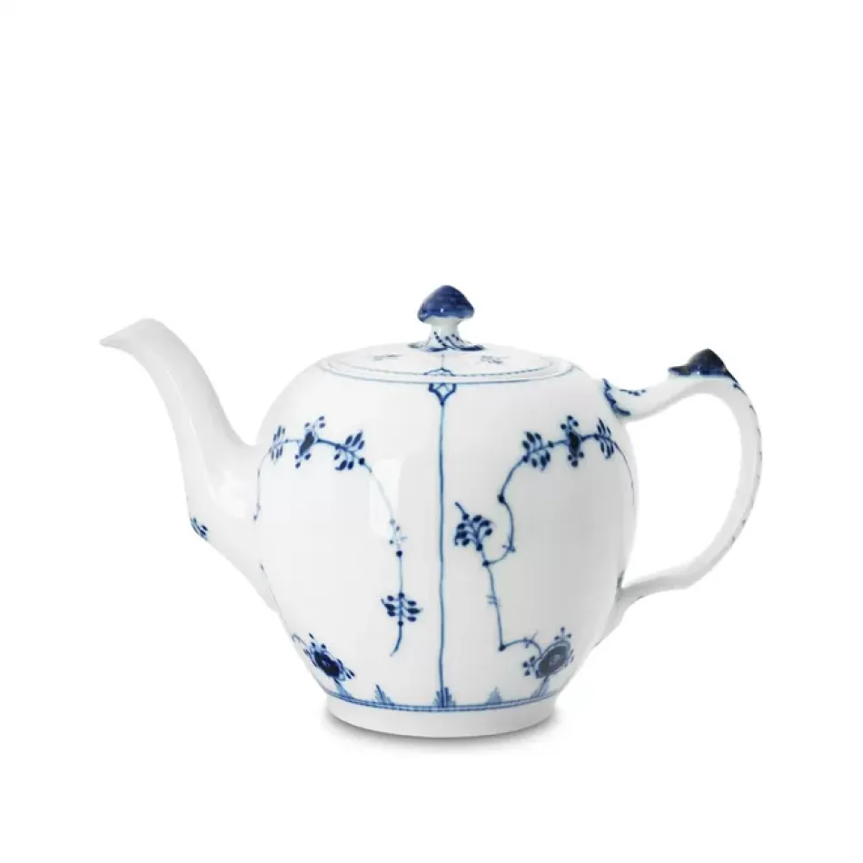 Blue Fluted Plain Teapot 100 cl 1 qt