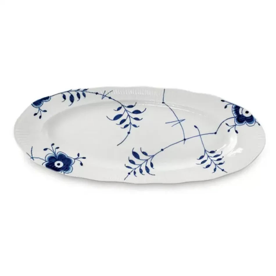 Blue Fluted Mega Fish Dish 60 cm 23.6 in