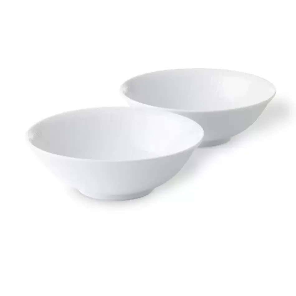 White Fluted Bowl 35 cl 11.83 oz, 16 cm 6.3 in 2 pack