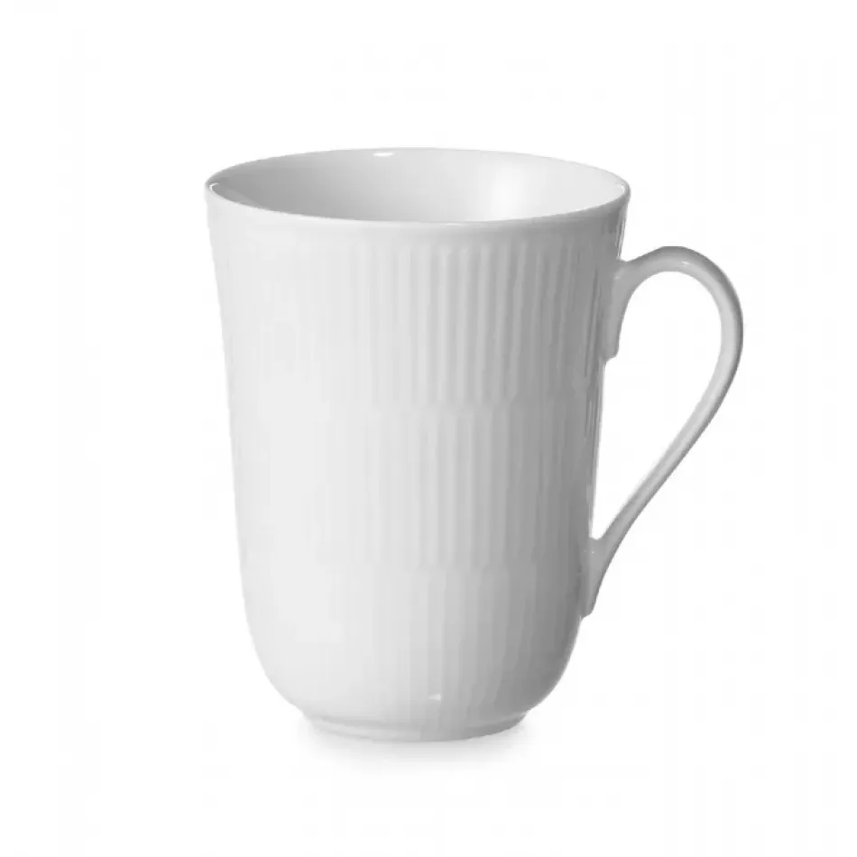 White Fluted Cup 33 cl 11.16 oz 2 pack