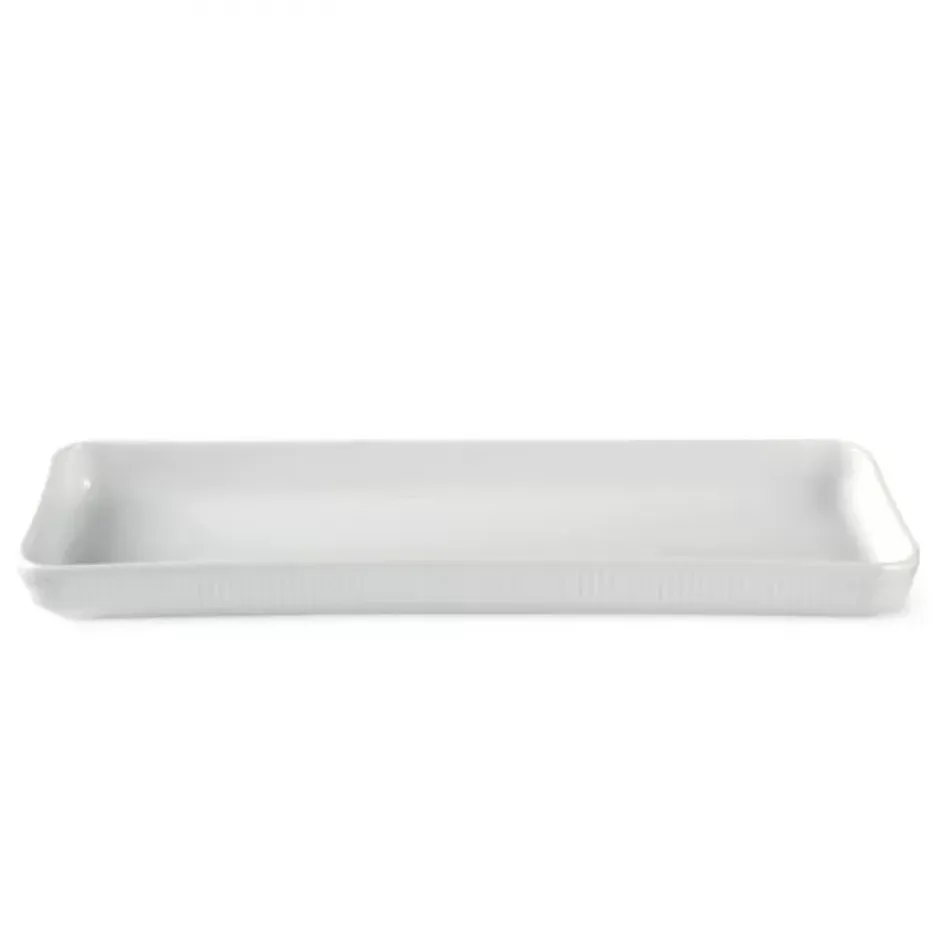 White Fluted Dish 36 cm 14.17 in