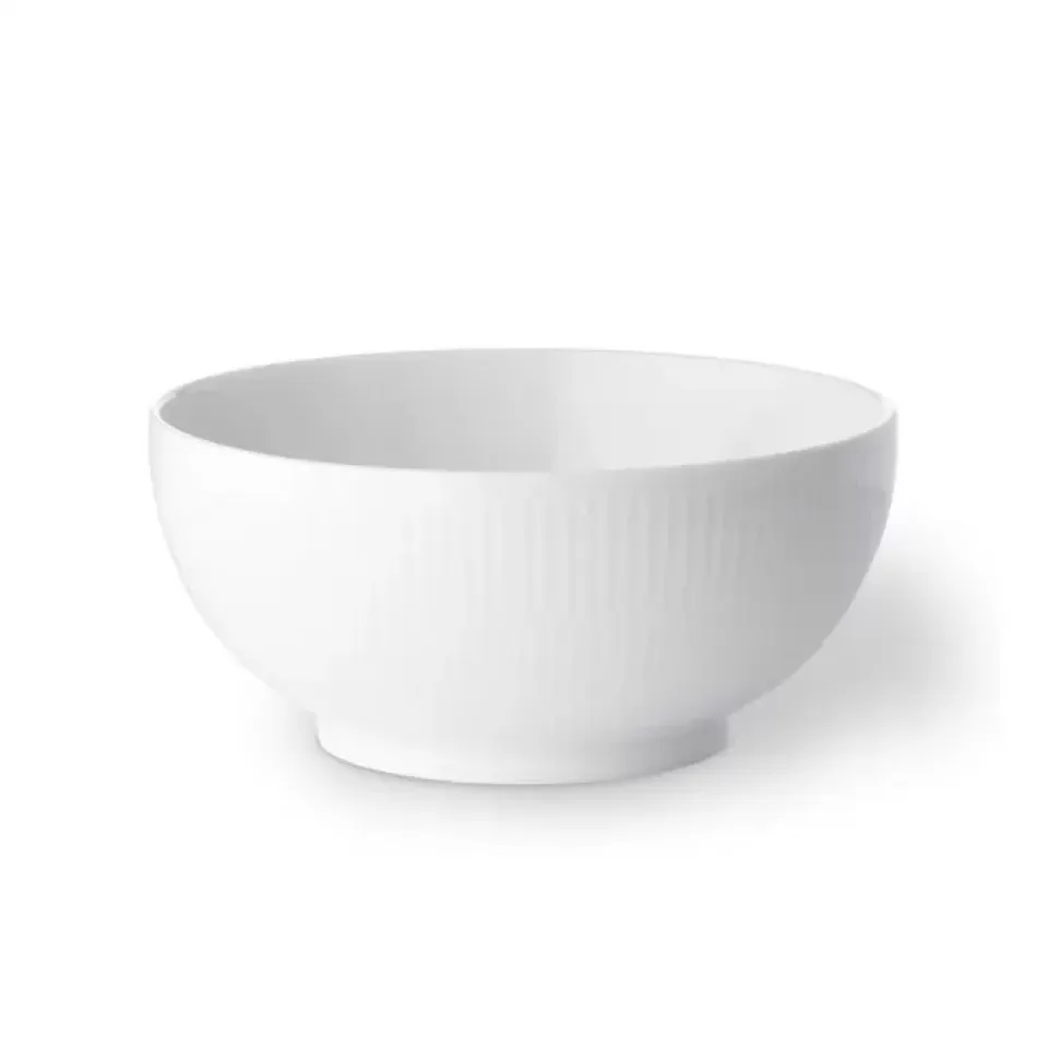 White Fluted Bowl 47 cl 15.9 oz, 13 cm 5.12 in