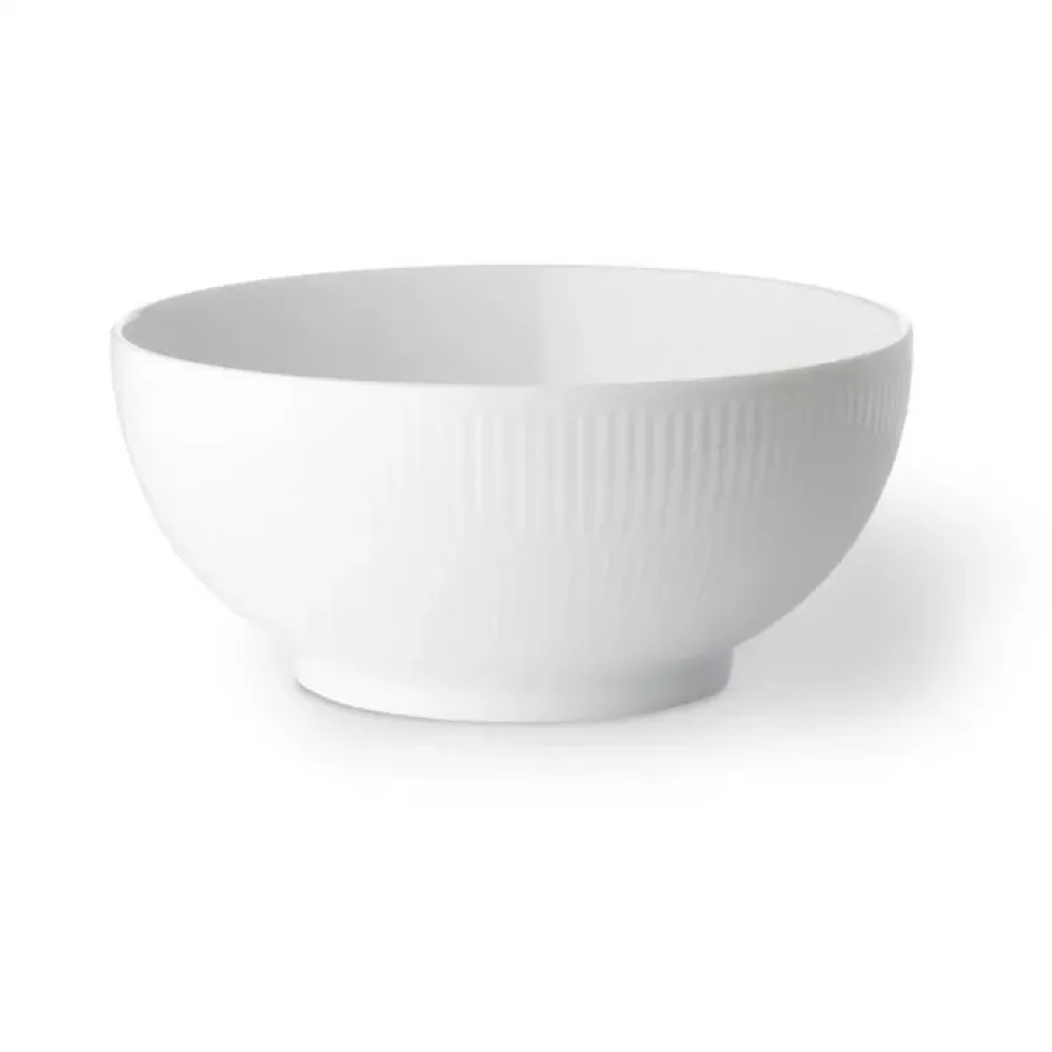 White Fluted Bowl 73 cl 24.7 oz, 15 cm 5.9 in