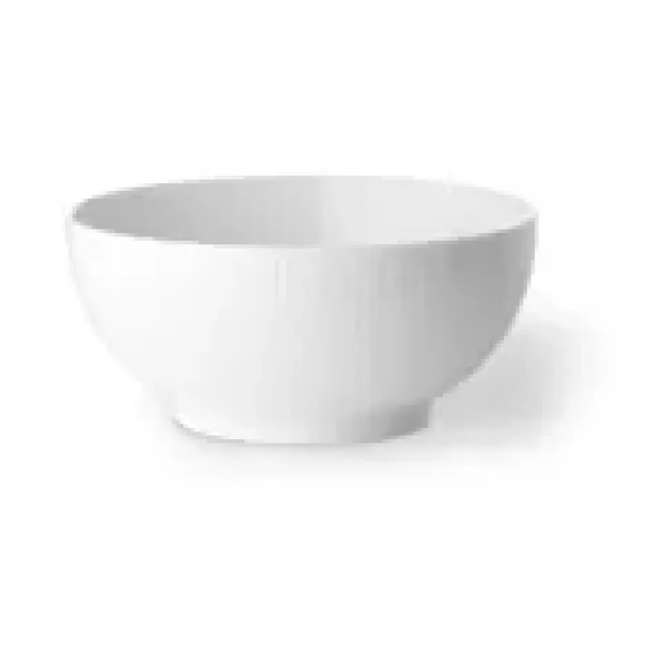 White Fluted Bowl 180 cl 1.9 qt, 21 cm 8.27 in