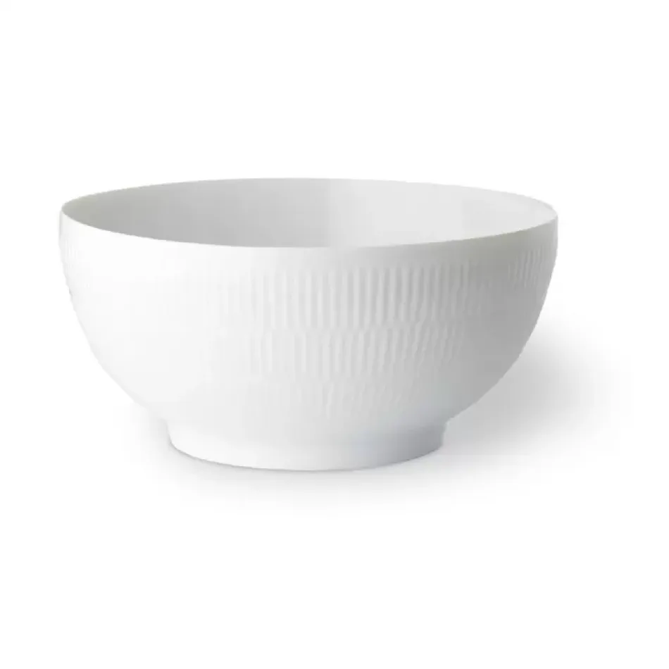 White Fluted Bowl 310 cl 3.28 qt, 24 cm 9.45 in