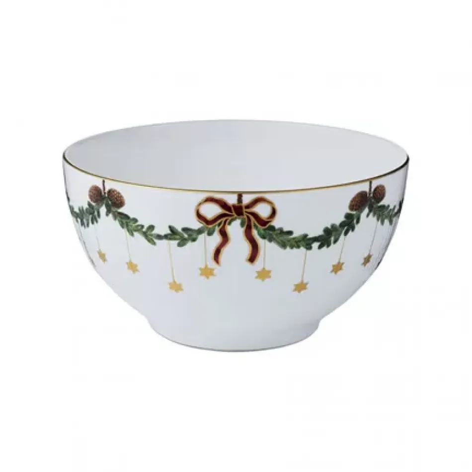 Star Fluted Christmas Bowl 1.75 Qt
