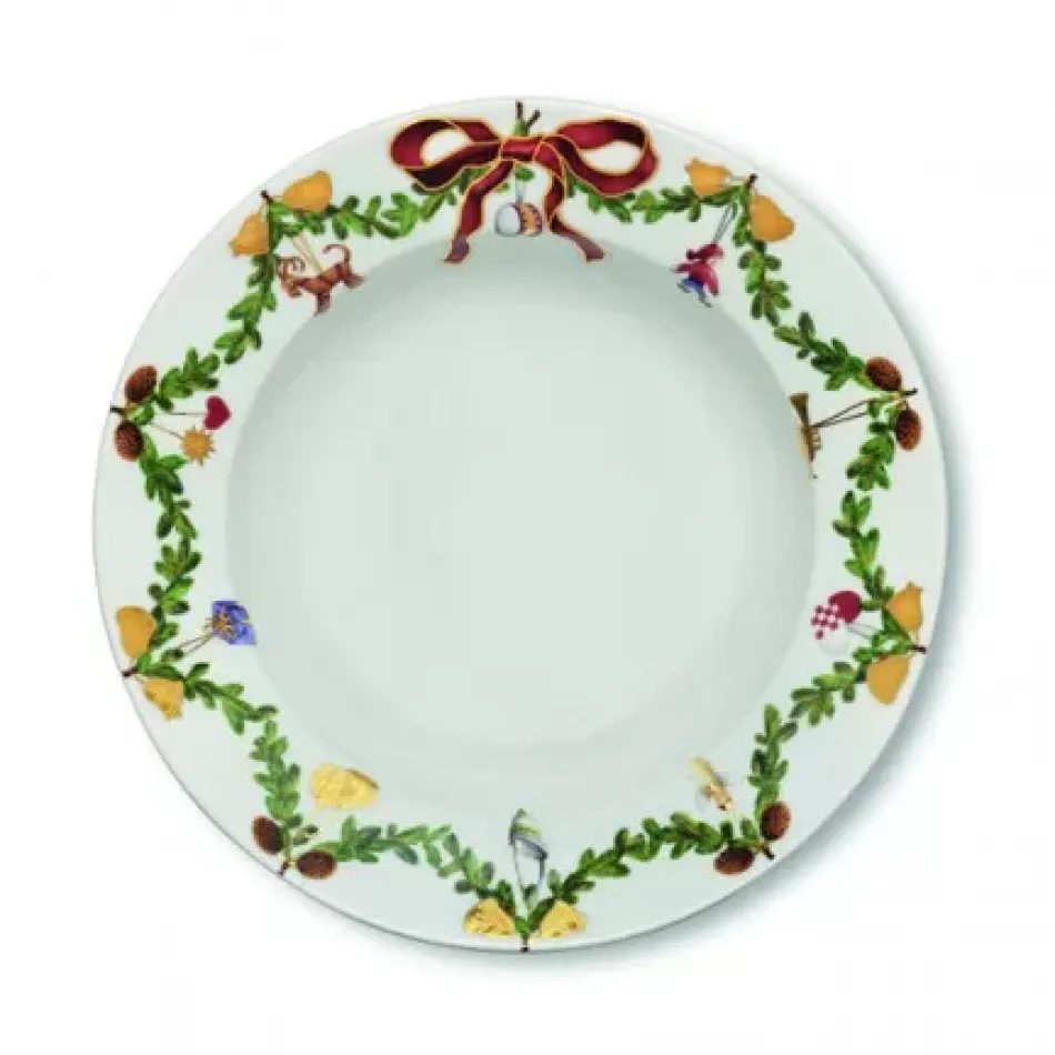 Star Fluted Christmas Rim Soup Bowl 9.5"